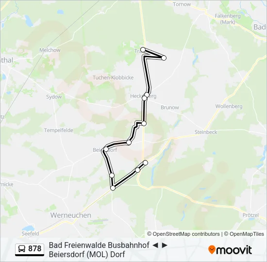 878 Bus Line Map