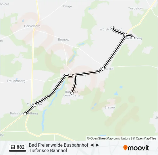 882 Bus Line Map