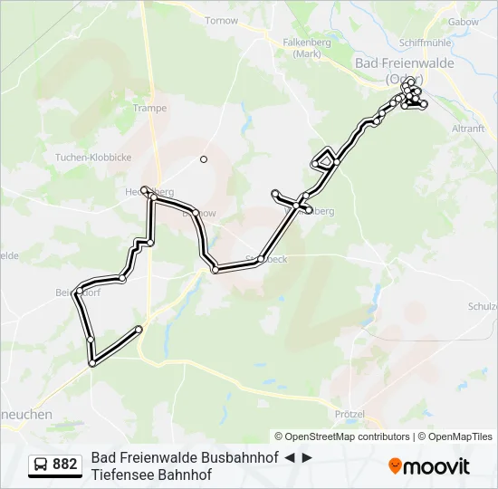 882 Bus Line Map