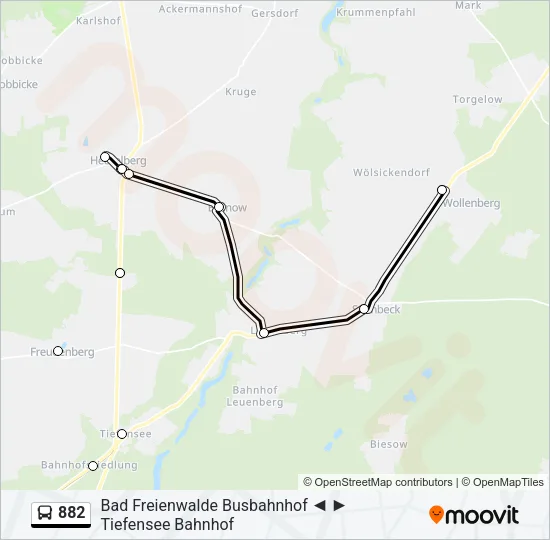 882 Bus Line Map
