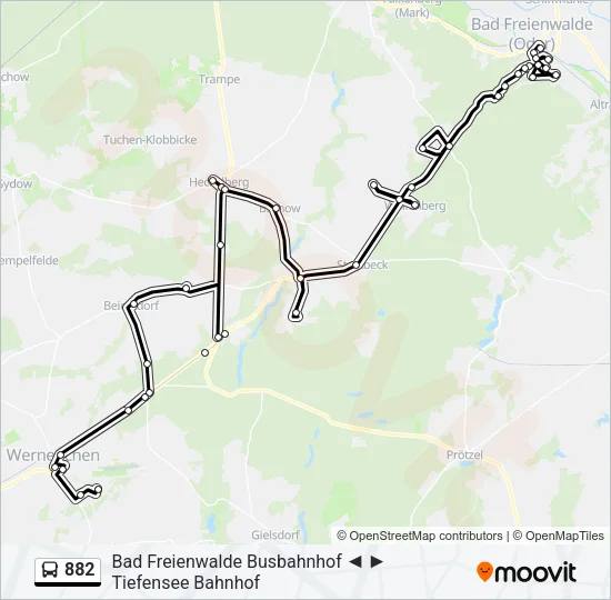 882 Bus Line Map