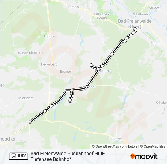 882 Bus Line Map