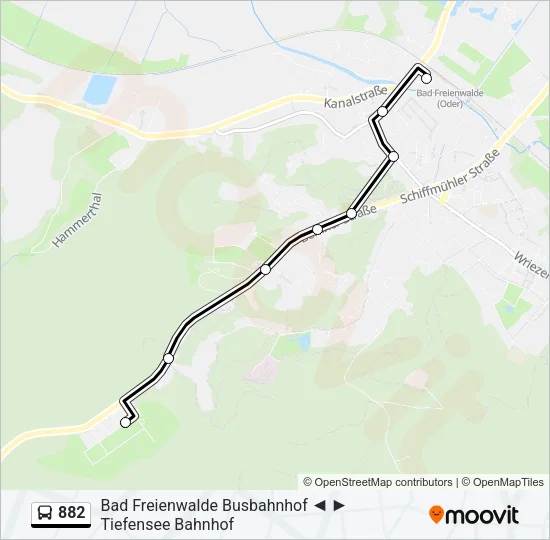 882 Bus Line Map