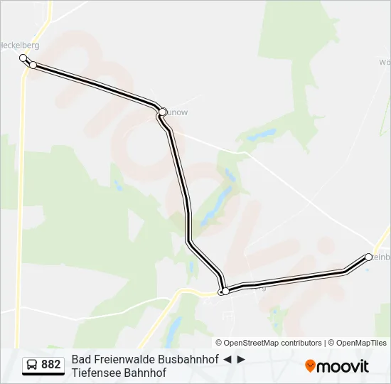 882 Bus Line Map