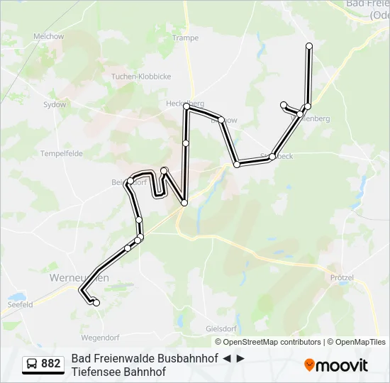 882 Bus Line Map