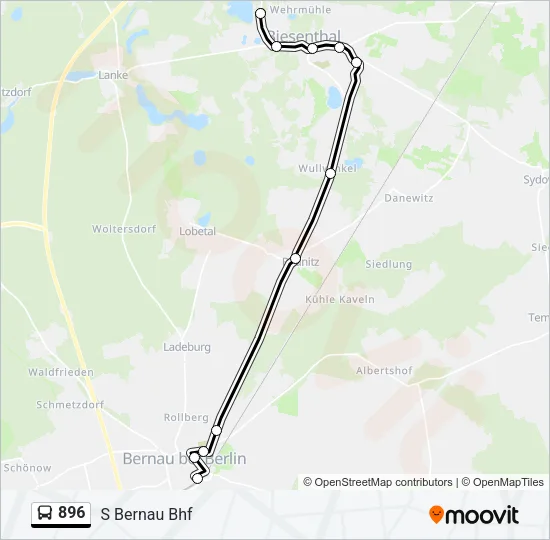 896 Bus Line Map