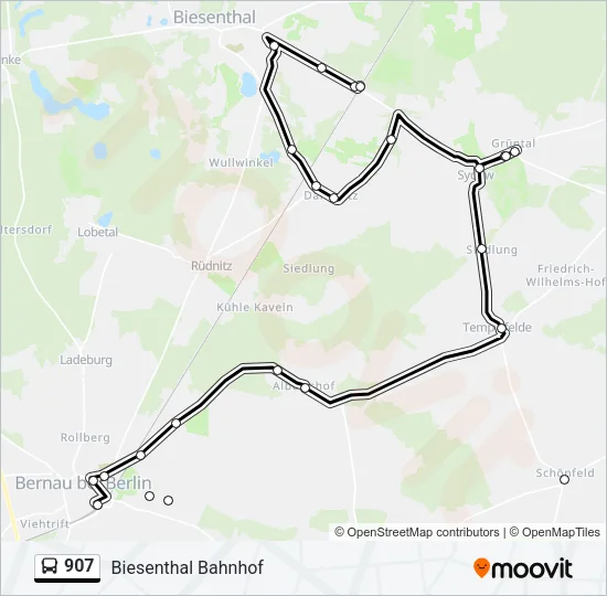 907 Bus Line Map