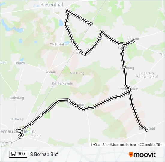907 Bus Line Map