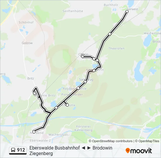912 Bus Line Map