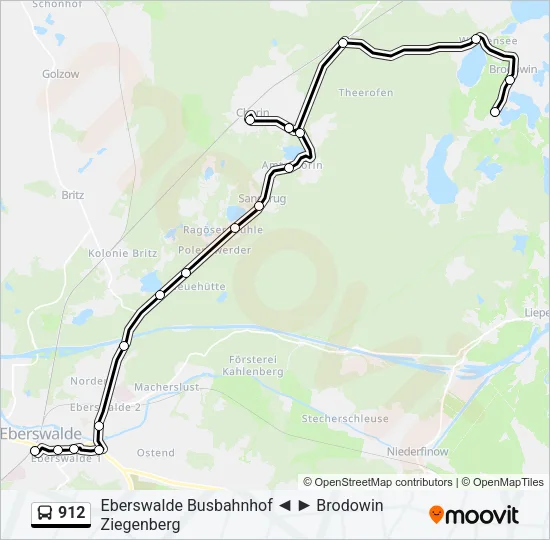 912 Bus Line Map