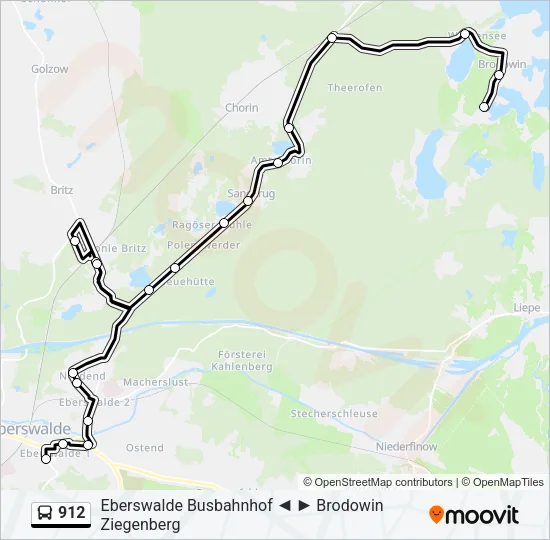 912 Bus Line Map