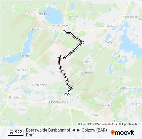 922 Bus Line Map