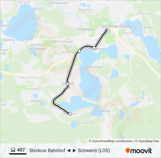 407 Bus Line Map
