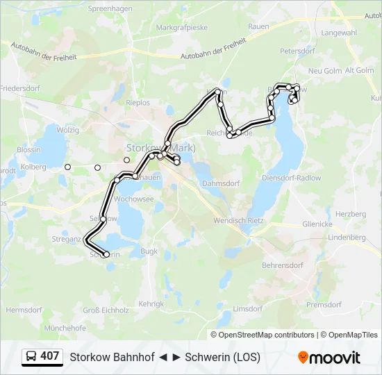 407 Bus Line Map