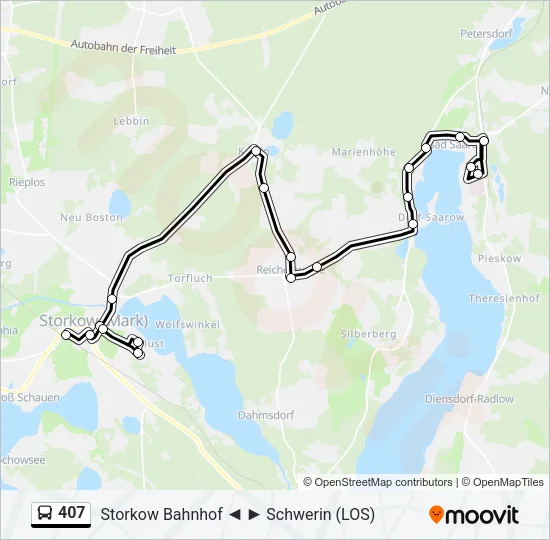 407 Bus Line Map