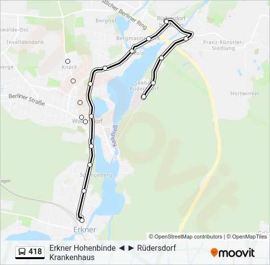 418 Bus Line Map