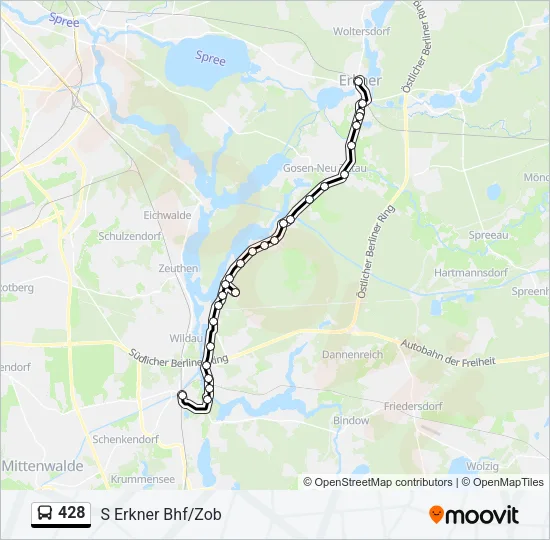 428 Bus Line Map