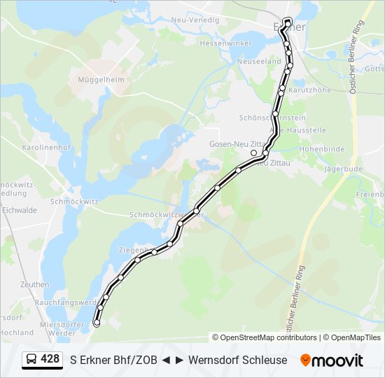 Автобус 428: карта маршрута