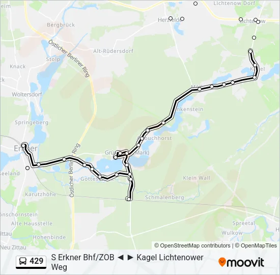 429 Bus Line Map