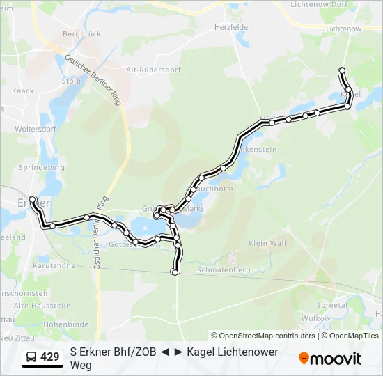 429 Bus Line Map