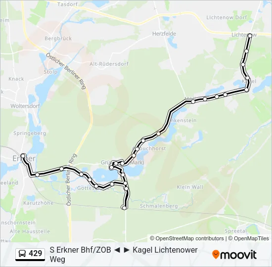 429 Bus Line Map