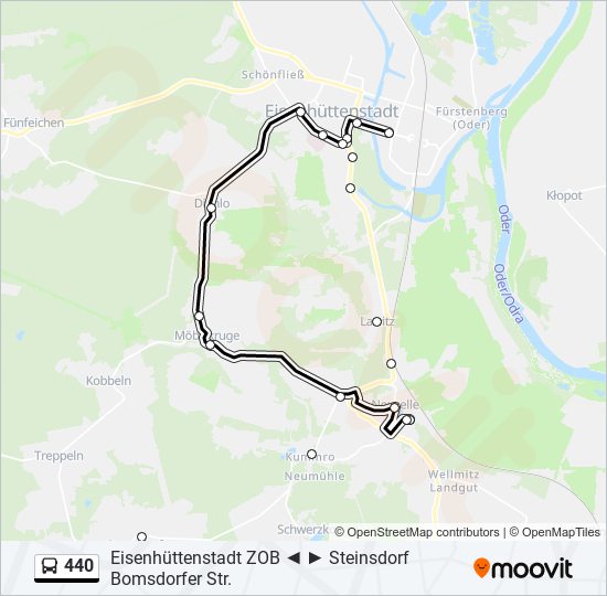 440 bus Line Map