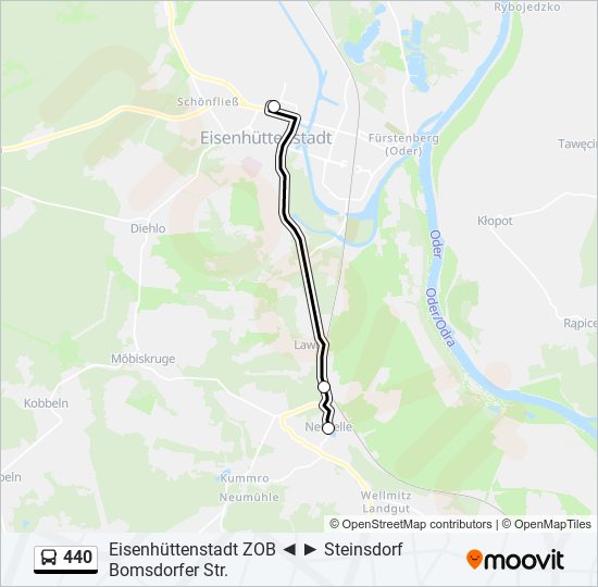 440 bus Line Map