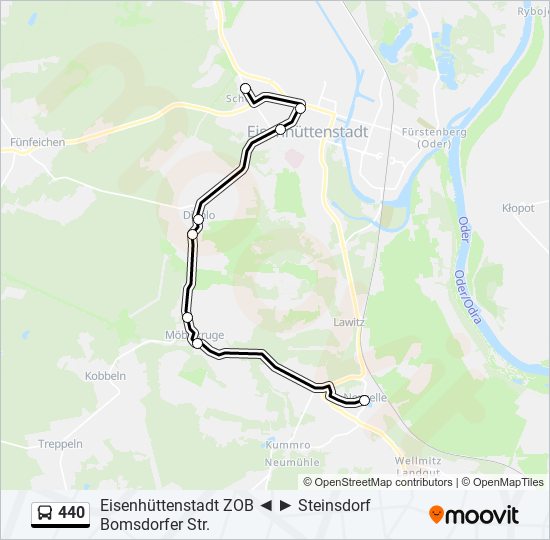 Buslinie 440 Karte