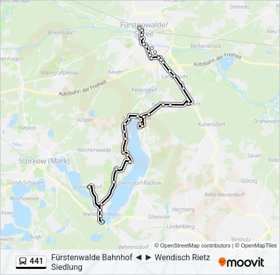 441 Bus Line Map