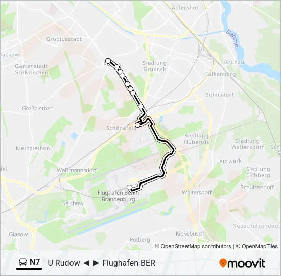 N7 Bus Line Map