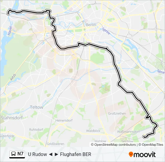 N7 Bus Line Map