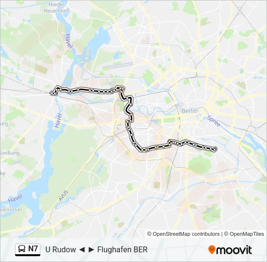 N7 Bus Line Map