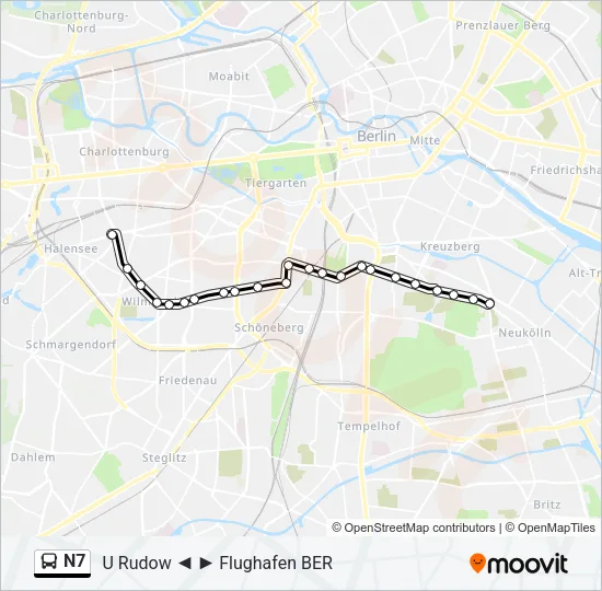 N7 Bus Line Map