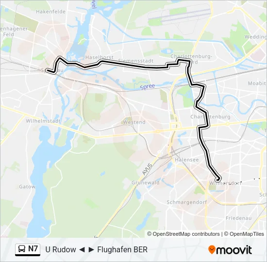 N7 Bus Line Map