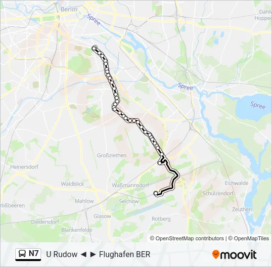 N7 Bus Line Map