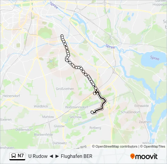 N7 Bus Line Map