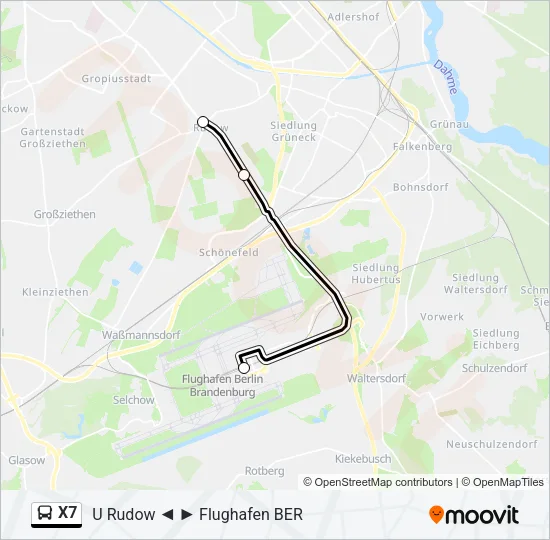 X7 Bus Line Map