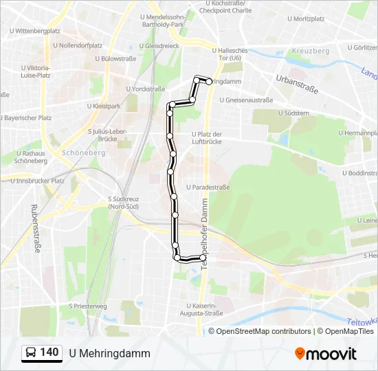 140 Bus Line Map