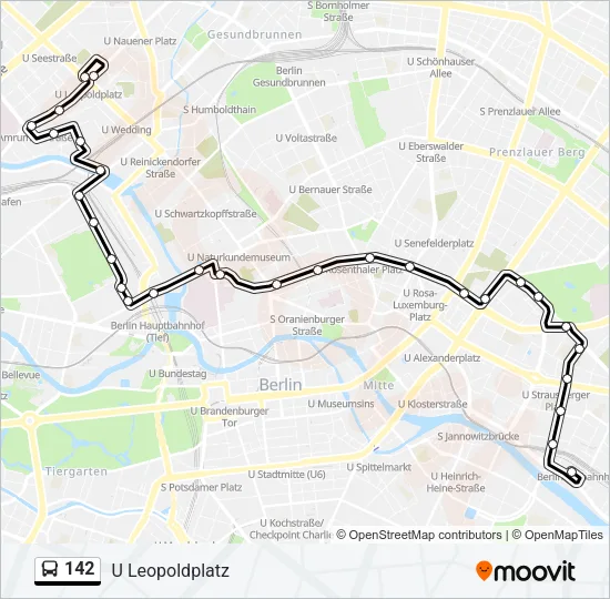 142 Bus Line Map