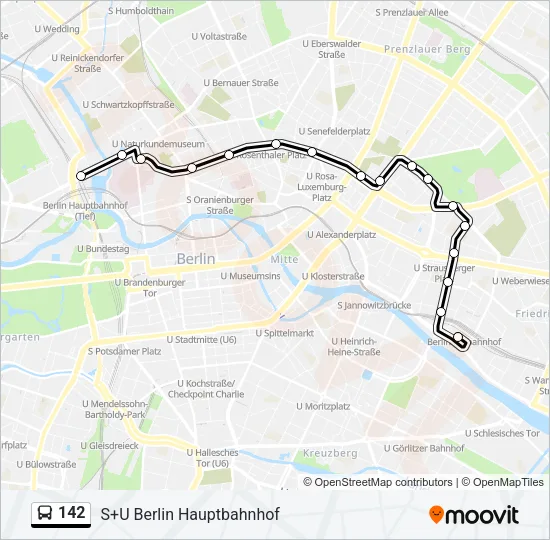 142 Bus Line Map