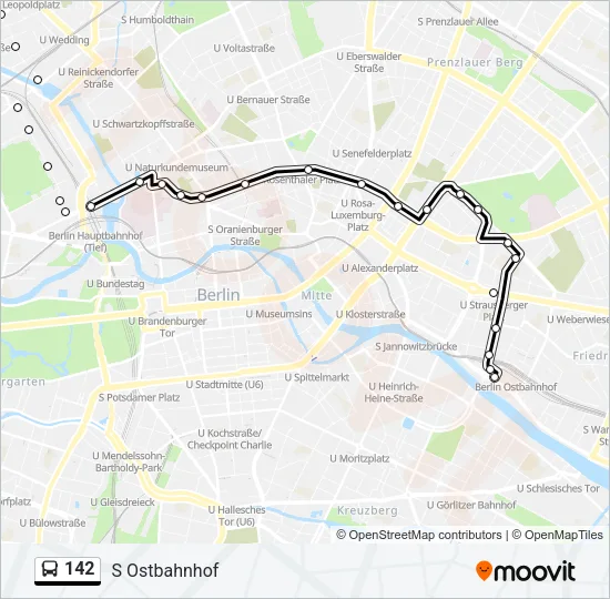 142 Bus Line Map