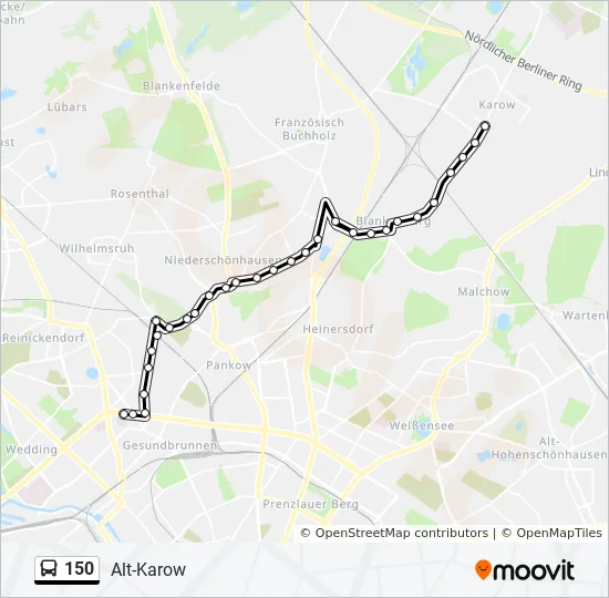 Автобус 150: карта маршрута