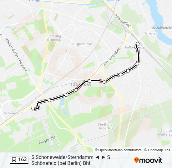 163 Bus Line Map