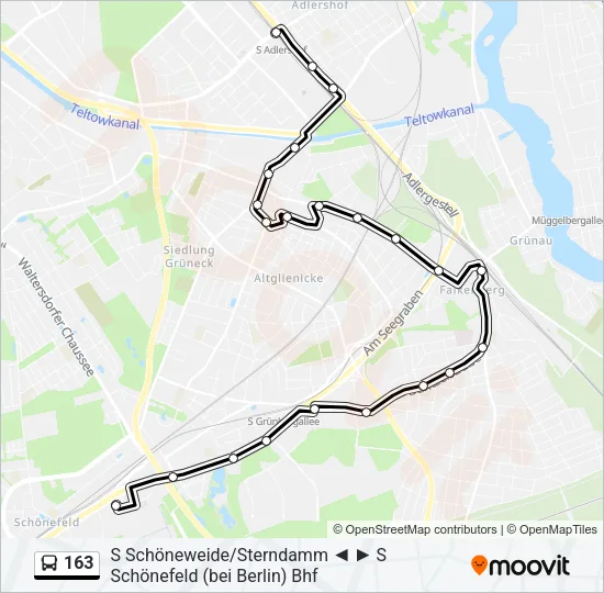 163 Bus Line Map