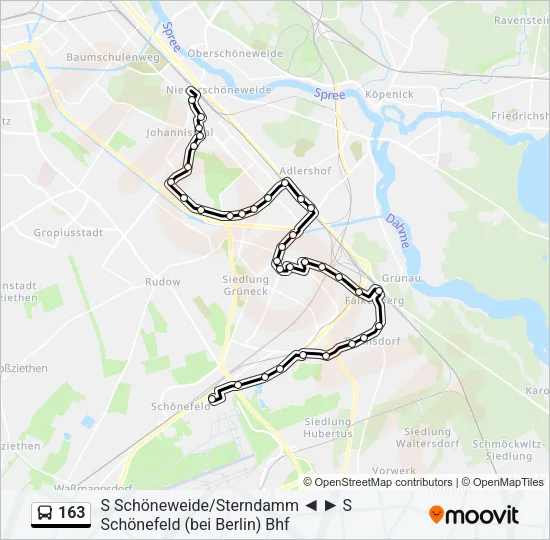 163 Bus Line Map