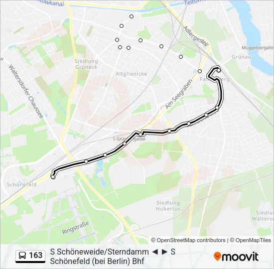 163 Bus Line Map