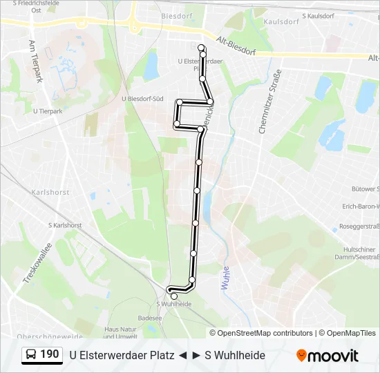 190 Bus Line Map