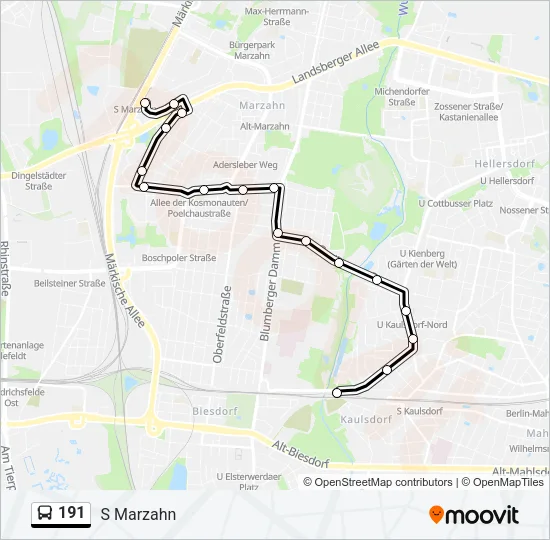 191 Bus Line Map