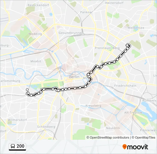 200 Bus Line Map
