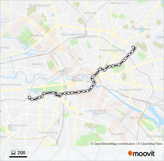 200 Bus Line Map